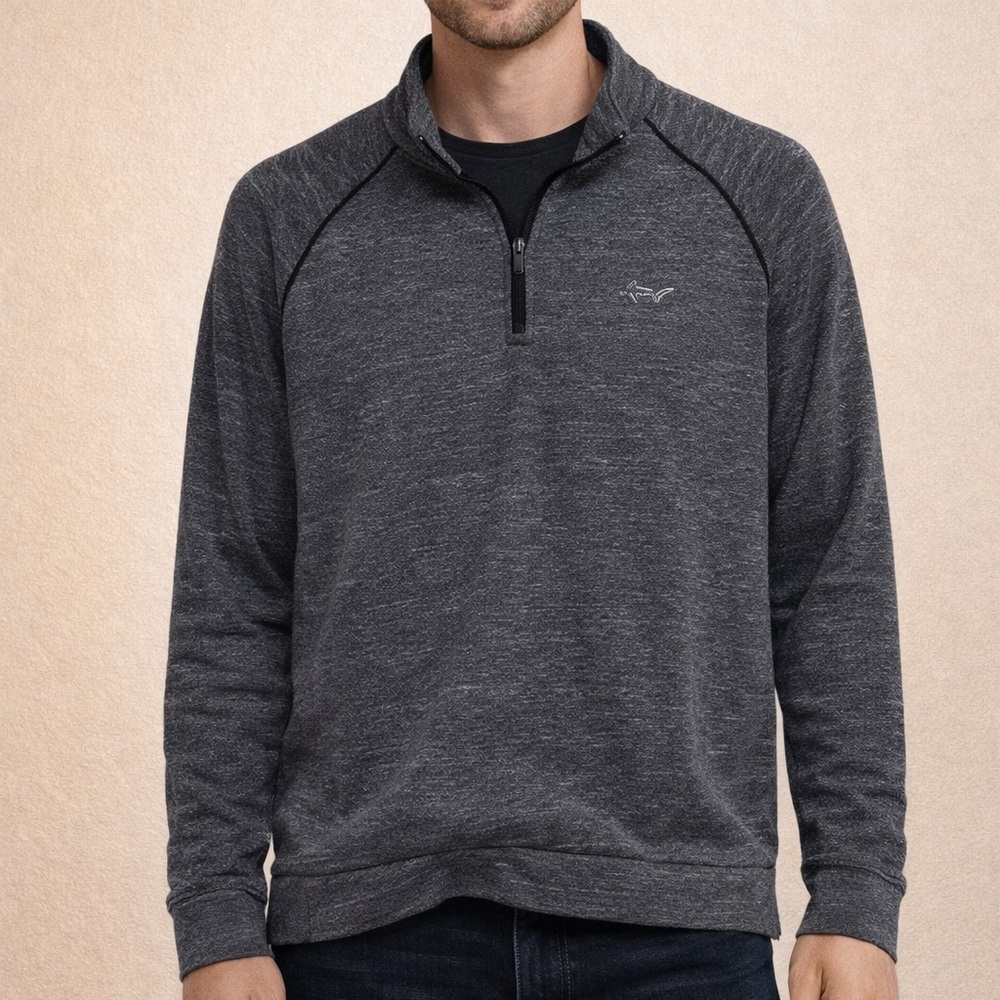 Greg Norman Gray Quarter-Zip Pullover Sweater